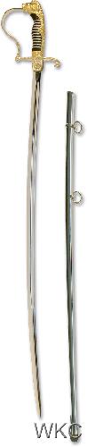 Lion-head-officer-saber-nickelplated-scabbard-with-2-rings