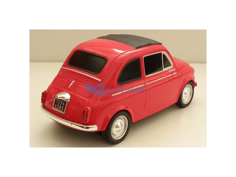 foto Mondo Motors - Fiat 500, �erven�, 1:18