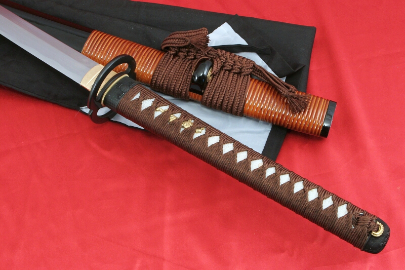 foto Katana ENMA z ocele AISI 1045 Hi-carbon steel od f. Kawashima a imitac hamonu. .658