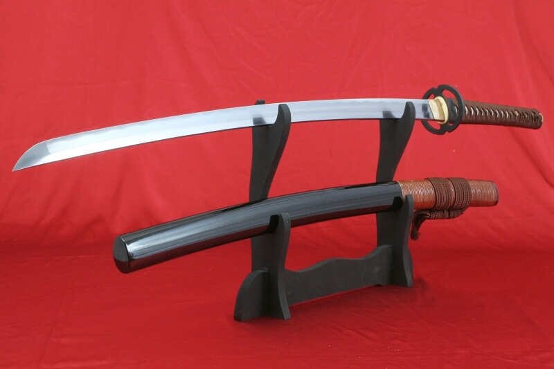 foto Katana ENMA z ocele AISI 1045 Hi-carbon steel od f. Kawashima a imitac hamonu. .658