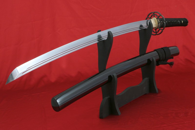 foto Katana CHOTEN z oceli AISI 1095 Hi-carbon steel od f.Kawashima s relnm hamonem.