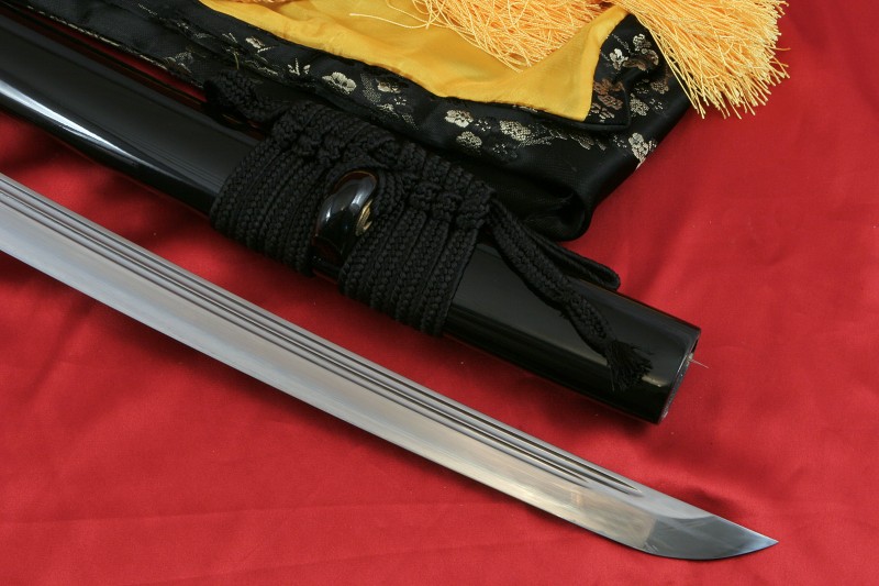 foto Katana CHOTEN z oceli AISI 1095 Hi-carbon steel od f.Kawashima s relnm hamonem.