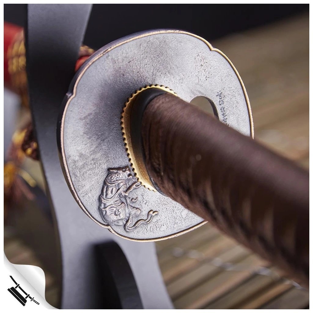 foto Kawashima �emesln� replika me�e katana Orenji Jigoku, ocel AISI 1065