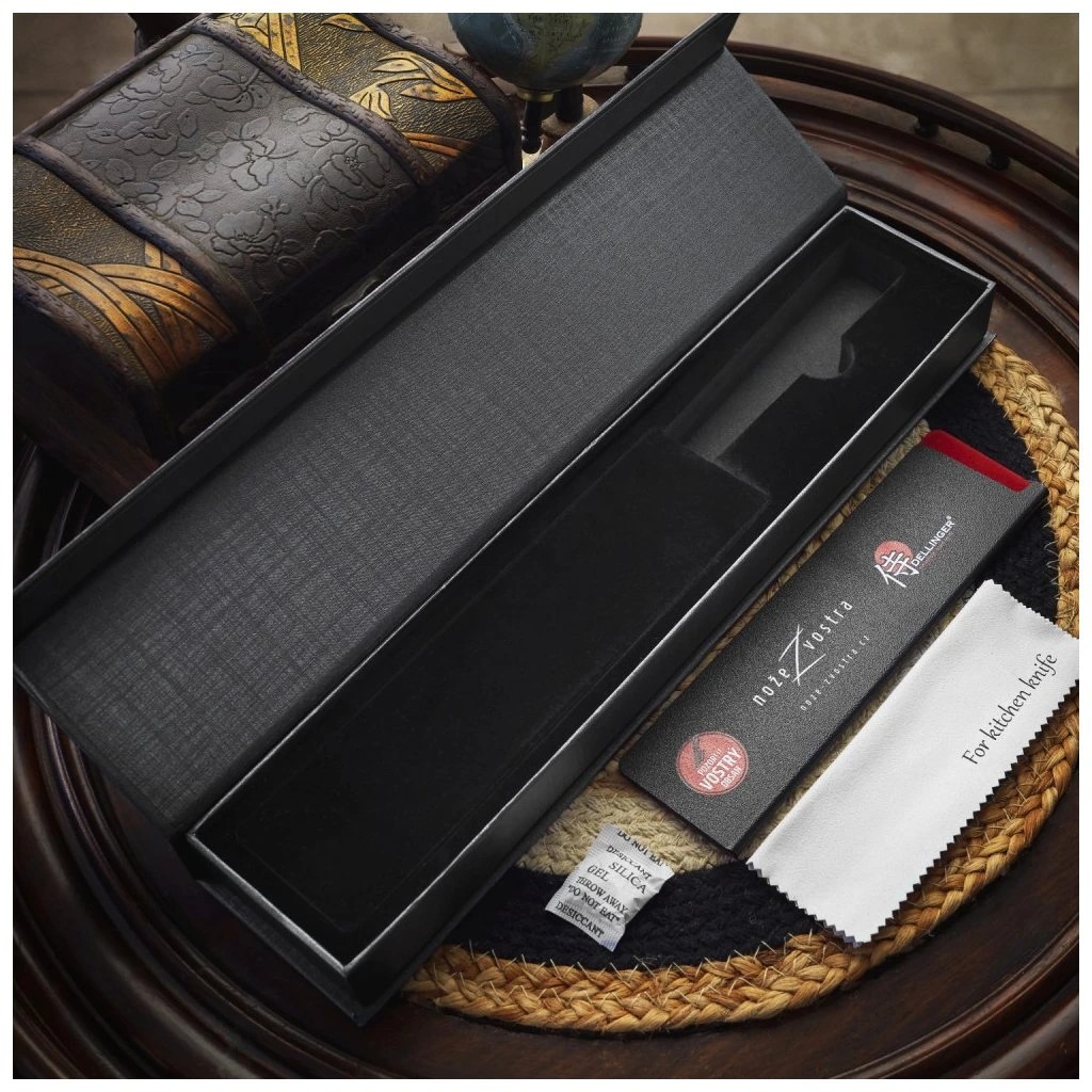 foto sada 5 kuchy�sk�ch no�� SOK Cocobolo White Damascus + magnetick� stoj�nek