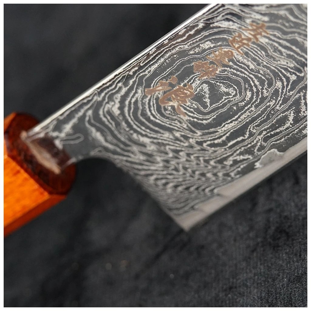 foto Japonsk� n�� Bunka/Kiritsuke 170 mm Hokiyama Sakon Bokusui ROU-Wave