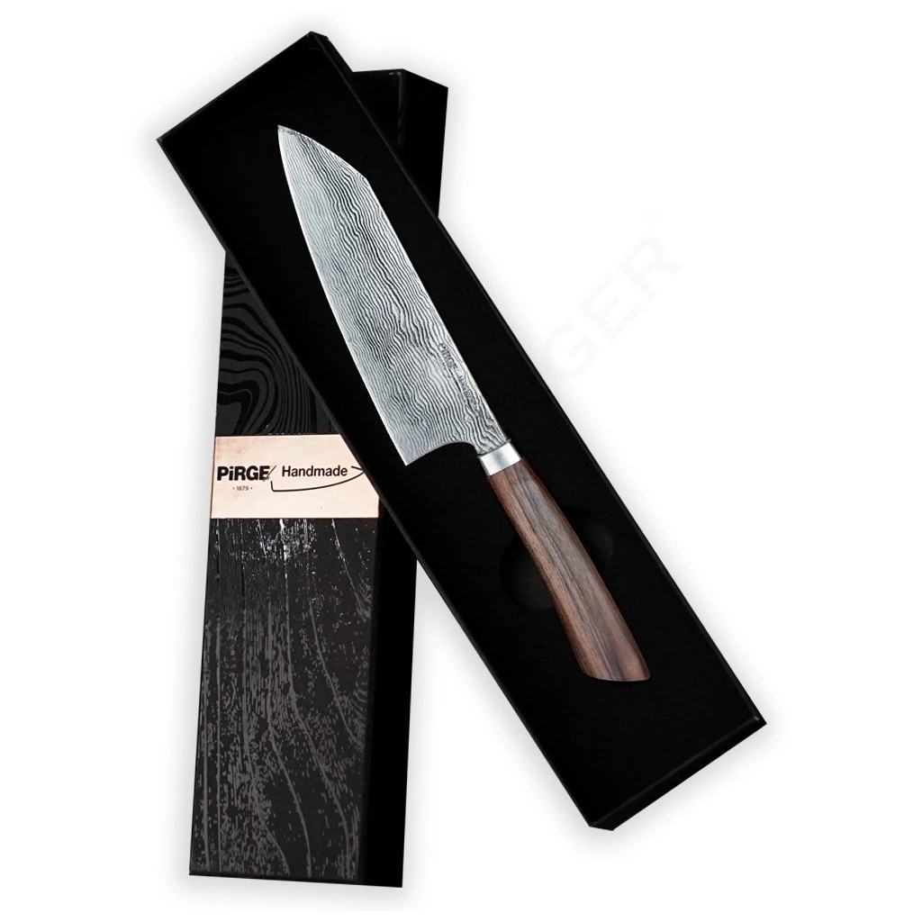 foto Kuchy�sk� n�� Santoku 175 mm Pirge Handmade KROP� Damax