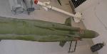 3M9 ped delaborac. V pozad raketa Vzduch - Vzduch R3 (AA-2 Atoll).