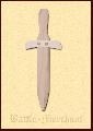 Toy dagger, wooden, approx. 34 cm