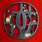 Tsuba plum blossom