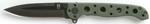 M16 EDC green grip spear point blade