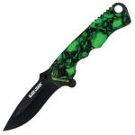 Black Legion Skull Mayhem Folder, green