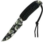 Black Legion Green Eyed Skull Mayhem Fixed Blade