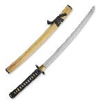 Kawashima Wakizashi Nobunaga 1,60 Shaku, uhl�kov� ocel AISI 1045, le�t�n� imitace hamonu, Yokote