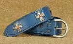 Blue Medieval Wide Long Belt