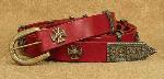 Red Medieval Long Thin Belt