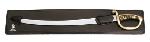 Mini Champagne sword letter opener with leather case