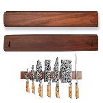 Stylov� magnetick� li�ta na no�e z o�echov�ho d�eva 500x65x20mm