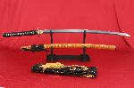 Katana AMAGI s relnm hamonem, konstrukce epele Soshu Kitae, Kizame saya. .555