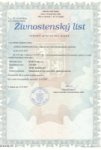 Živnostenský list RYJO Trade s.r.o.