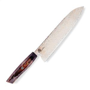 Kuchynsky-nuz-Chef-Gyuto-210-mm-Dellinger�-Resin-Mash-Gold-Damascus