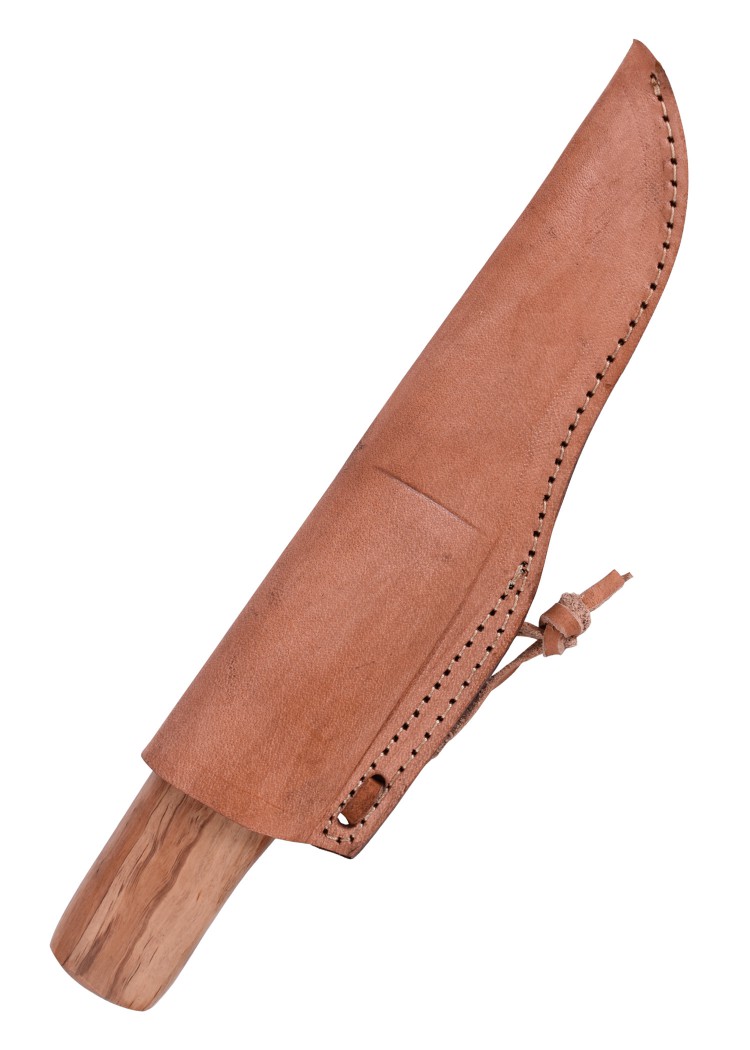 foto Medieval Utility Knife with wooden handle and leather sheath