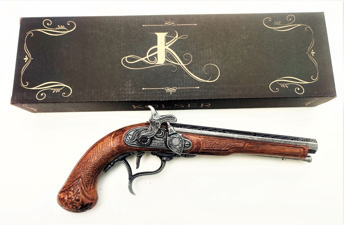 foto pistole s perkusn�m z�mkem - �ed� kov