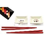 Sushi set EDO Japan � �erven� h�lky a melaminov� misti�ky