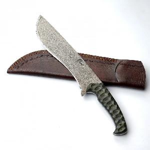 Damaskova-maceta-Dellinger-Overland-�-rukojet-Micarta