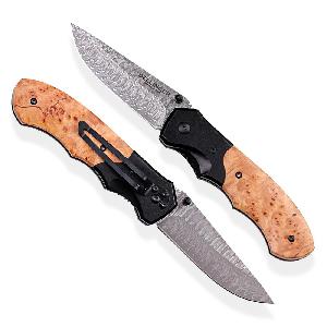 Damaskovy-zaviraci-nuz-Dellinger-Hunter-Poplar-Burl-ocel-VG-10