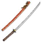 Kawashima �emesln� replika me�e katana Orenji Jigoku, ocel AISI 1065