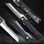 Zav�rac� n�� Dellinger Higonokami, pr�kov� ocel M390 & had� d�evo